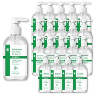닥터그린데이 플러스 손소독제 에탄올70% 펌프형 겔타입 500ml 20개