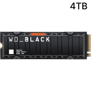 WD 블랙 WD_BLACK SN850X 4TB NVMe M.2 2280 Gen4 PCIe WDS400T2XHE 히트싱크