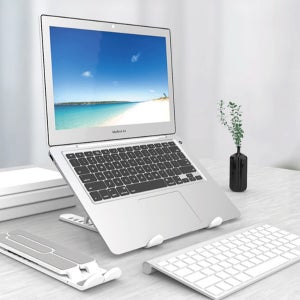 휴대용 노트북 거치대 알루미늄 접이식 거치대 태블릿 높이 조절