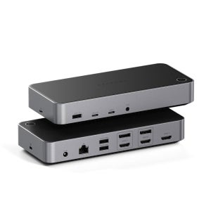 사테치 13 in 1 트리플 4K USB C 도킹 스테이션, 100W 충전, 2 DP, 3 HDMI, C, USBA, 기가비트 이더넷, Mac/Windows용 오디오 잭, Air