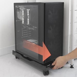 바퀴형 본체 받침대 캐리어 컴퓨터 본체 스탠드 이동식 거치대