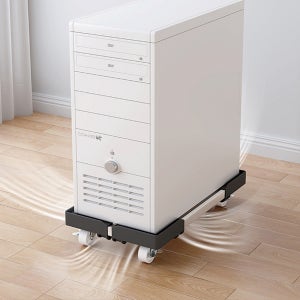 강화 데스크탑 본체 받침대 바퀴형 이동식 본체 받침대 조절형 스탠드