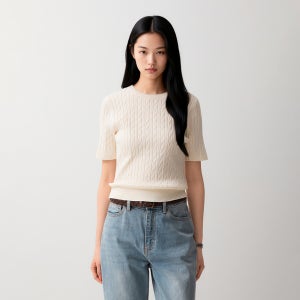 [스파오][COOL] 썸머 케이블 반팔니트_SPKWG24G01