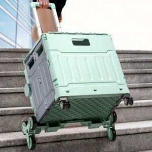 카트장인 핸드 휠 오픈형 트롤리 피크닉 쇼 바구니 웨건 폴딩 두종