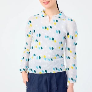 이세이미야케me 타임 도트 스트레치 카라 탑 FM981