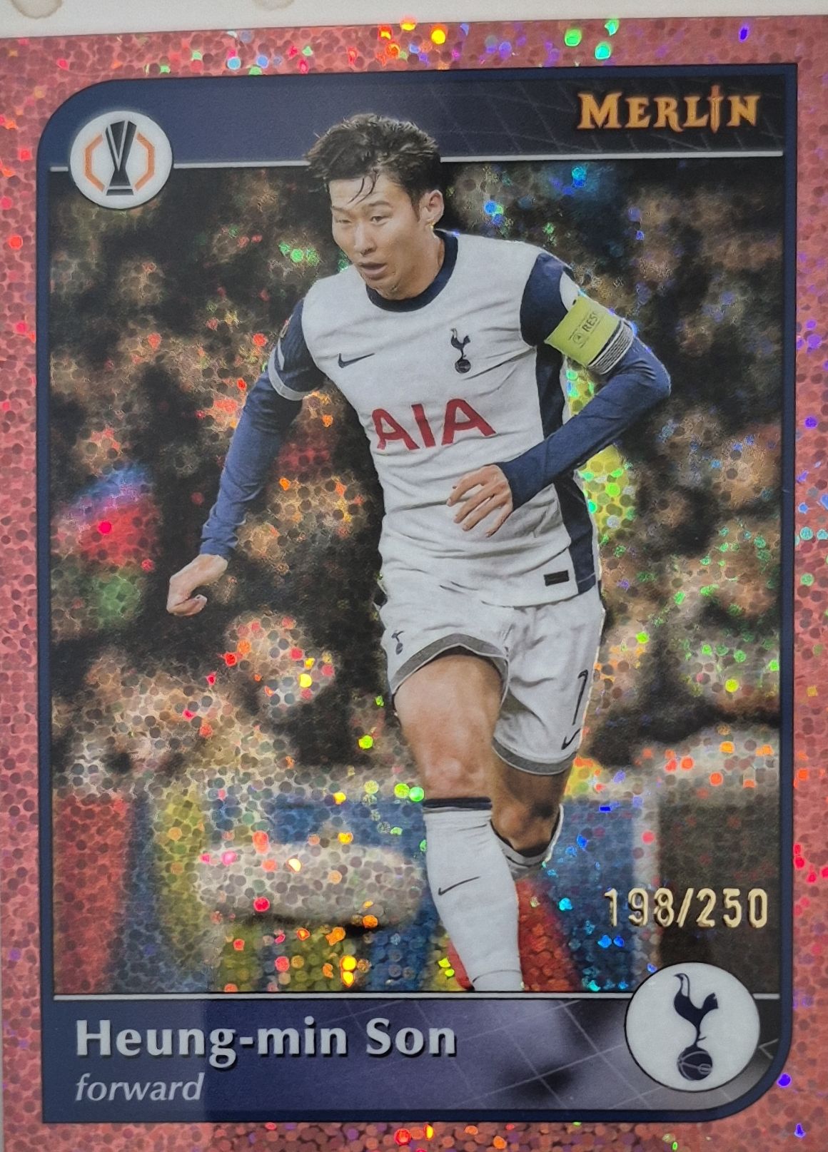 손흥민 축구카드 탑스 250장한정 로즈골드 2024-25 EPL카드 6466