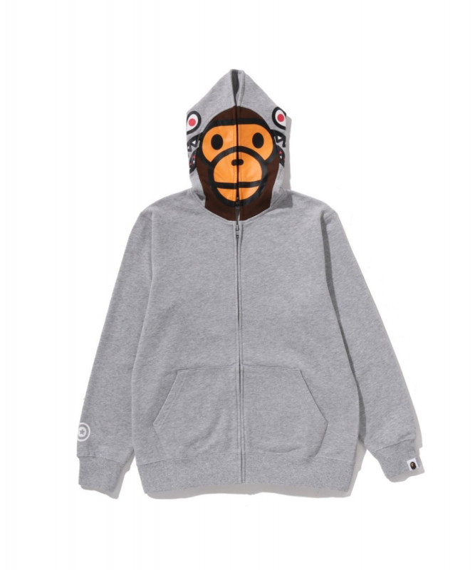 A BATHING APE 日本 A BATHING APE MILO SHARK ジッパーフード