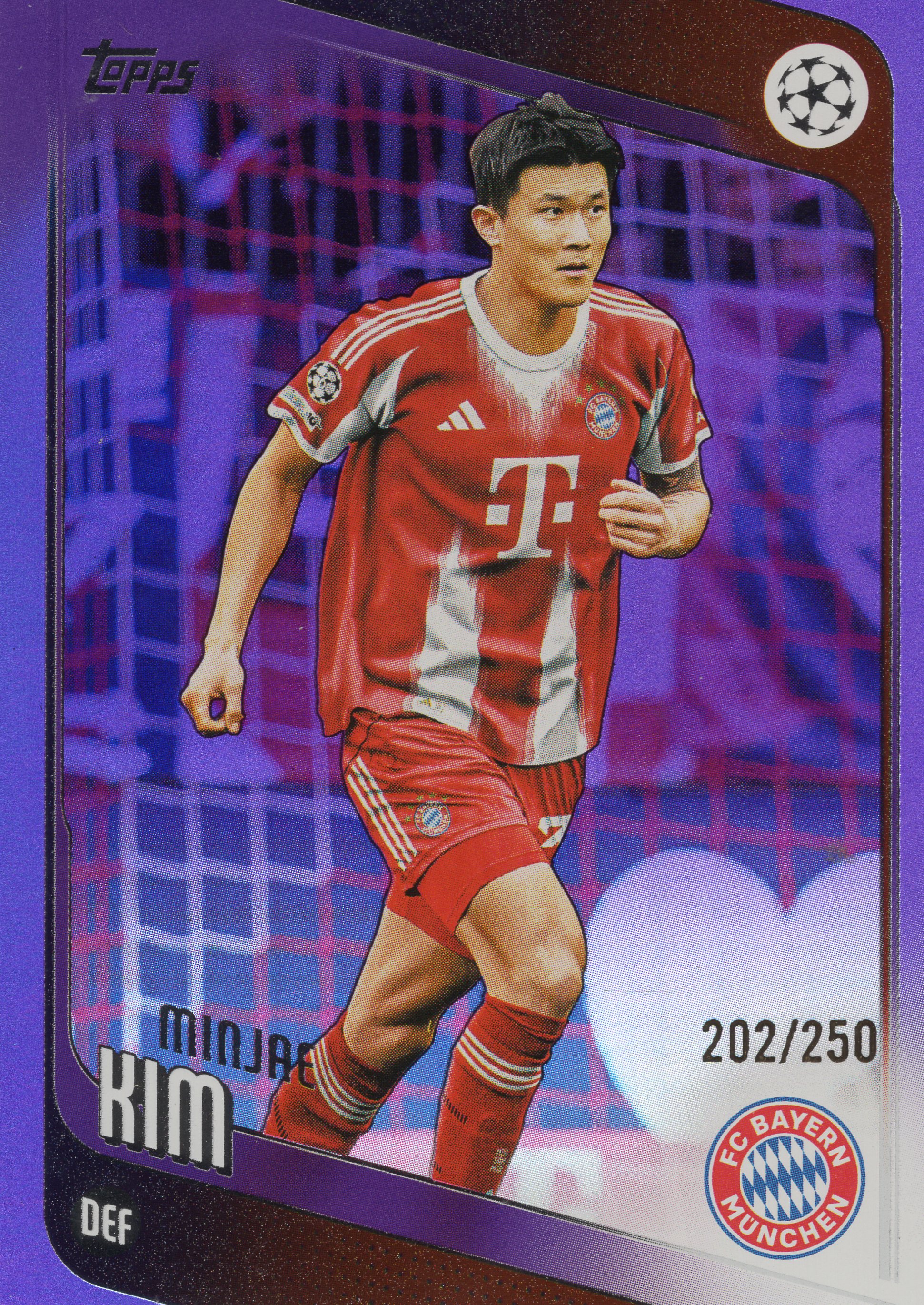 김민재카드 축구카드 탑스 250장한정 2025-26 UEFA카드 6490