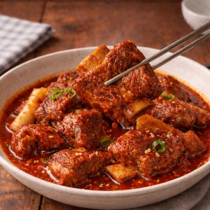 큰집식당 국내산 한돈 수제 매운 돼지 갈비찜 500g 1인분 냉장 저녁 반찬 캠핑 간편식