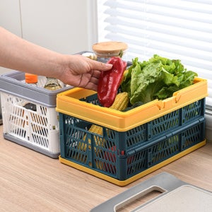 손잡이 폴딩 소품바스켓 접이식 캠핑용 수납정리 다용도 보관함 목욕가방 간편보관