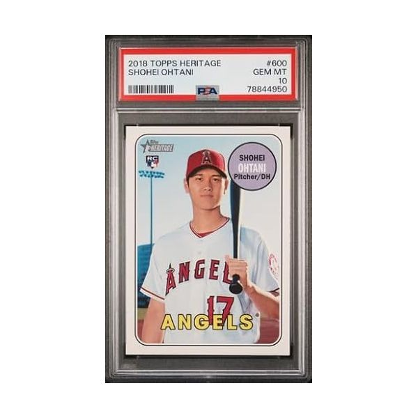 2018 탑스 헤리티지 오타니 쇼헤이 루키 카드 600 PSA 10 젬 민트 다저스 2768361