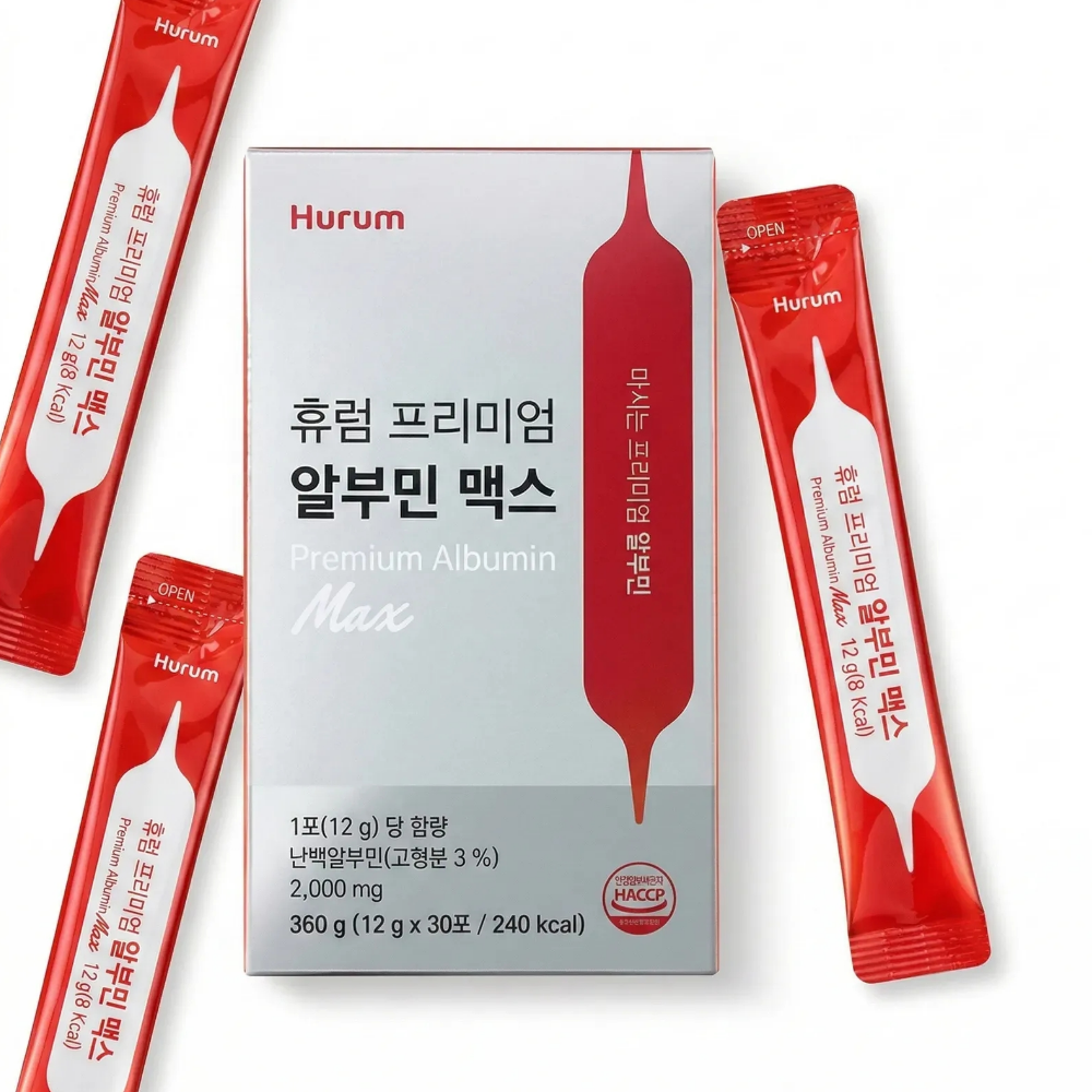 <b>휴럼</b> 프리미엄 알부민 맥스 액상 아미노산 5060 부모님 중년 기력 보충 단백질 영양제