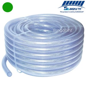 국산 ssangma PVC 내압 편사호스 투명 45M 내경/32-38mm 물호스 물호수