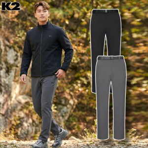 K2 등산바지 써라운드 이중직 팬츠 남성 넉넉한골드핏
