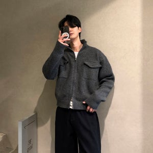 남자니트집업 남자집업가디건