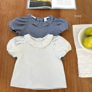 OH 로엘스트라이프블라우스, 유아 키즈 어린이집 등원룩 남아 여아 아동복 오호