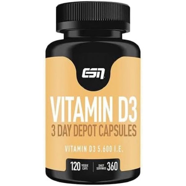 해외배송 <b>ESN 비타민D3</b> 120 캡슐 비타민D가 높은 용량