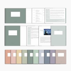 [디지털파일] 굿노트 7mm 라인 PDF 필기 노트 10색상 삼성노트 속지