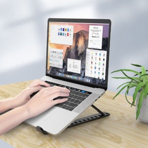 알루미늄 노트북 거치대 휴대용 접이식 노트북 거치대 10단 각도조절