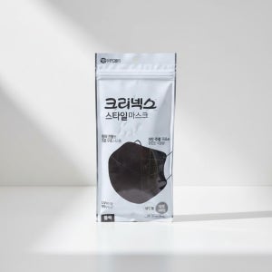 크리넥스 블랙 스타일마스크 대형 1팩(3매입)x50팩 / UV차단 기능 99%이상
