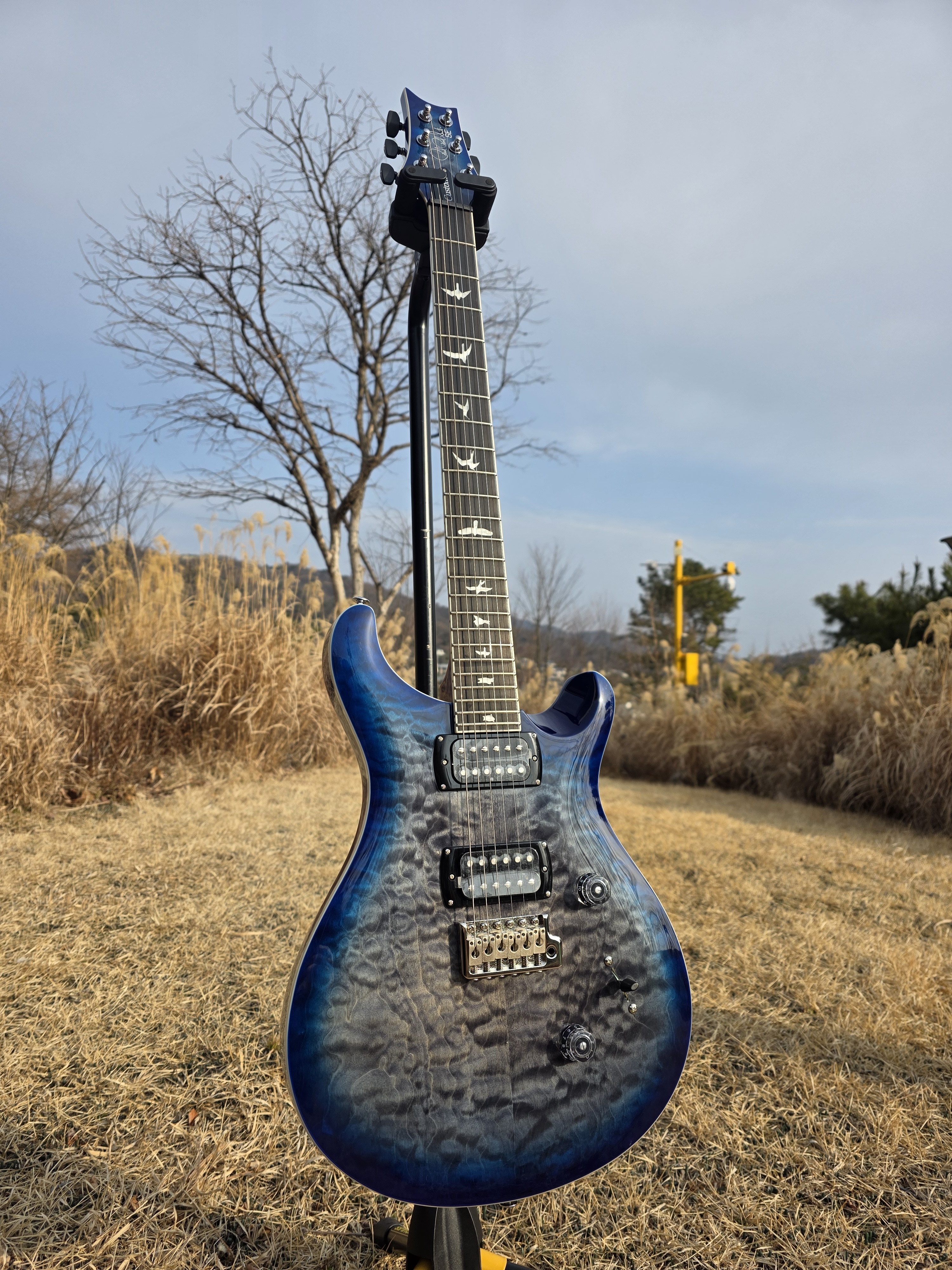PRS SE CU24 QMT 챠콜 블루 버스트 LTD