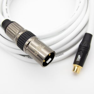 HDTOP 국산 RCA 암 TO XLR 수 케이블 화이트 15M HT-TP1061