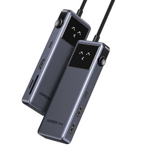 유그린 UNO 클릭 7in1 C타입 4K 60Hz HDMI PD SD TF 카드 리더기 USB 멀티허브 독 미러링 On Off 기능 CM889-75179