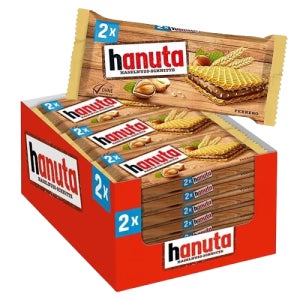 페레로 하누타 헤이즐넛 크림 웨이퍼 샌드 과자 44g 3개