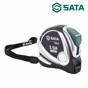 사타 SATA 크롬 줄자 5.5Mx25mm 91343A 인테리어현장 전문가용