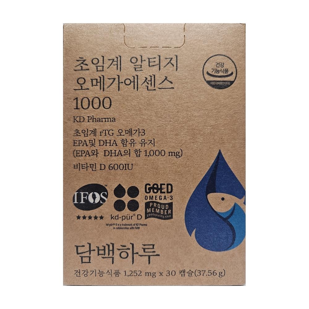 담백하루 알티지 초임계 성분 담백한하루 <b>오메가3</b> rTG 고약사 정보 <b>효능</b>