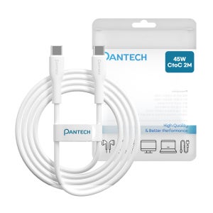 팬택 45W CtoC 고속 충전 파스텔 케이블 화이트, 1개, 2m