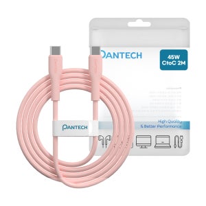 팬택 45W CtoC 고속 충전 파스텔 케이블 핑크, 1개, 2m