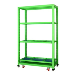 에스엔에스 슬라이딩선반 3개 적재대 대형마트 SRM3SR 선반이동 이동식적재대