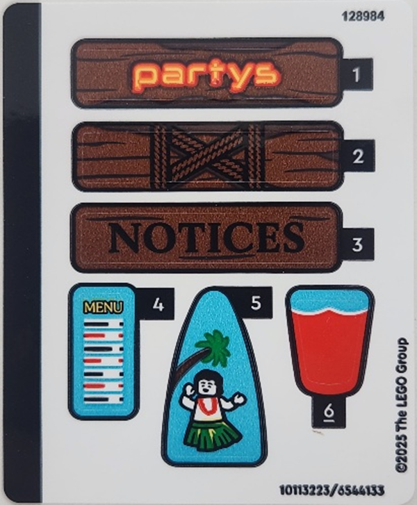 레고 스티커 Sticker Sheet for Set 75636