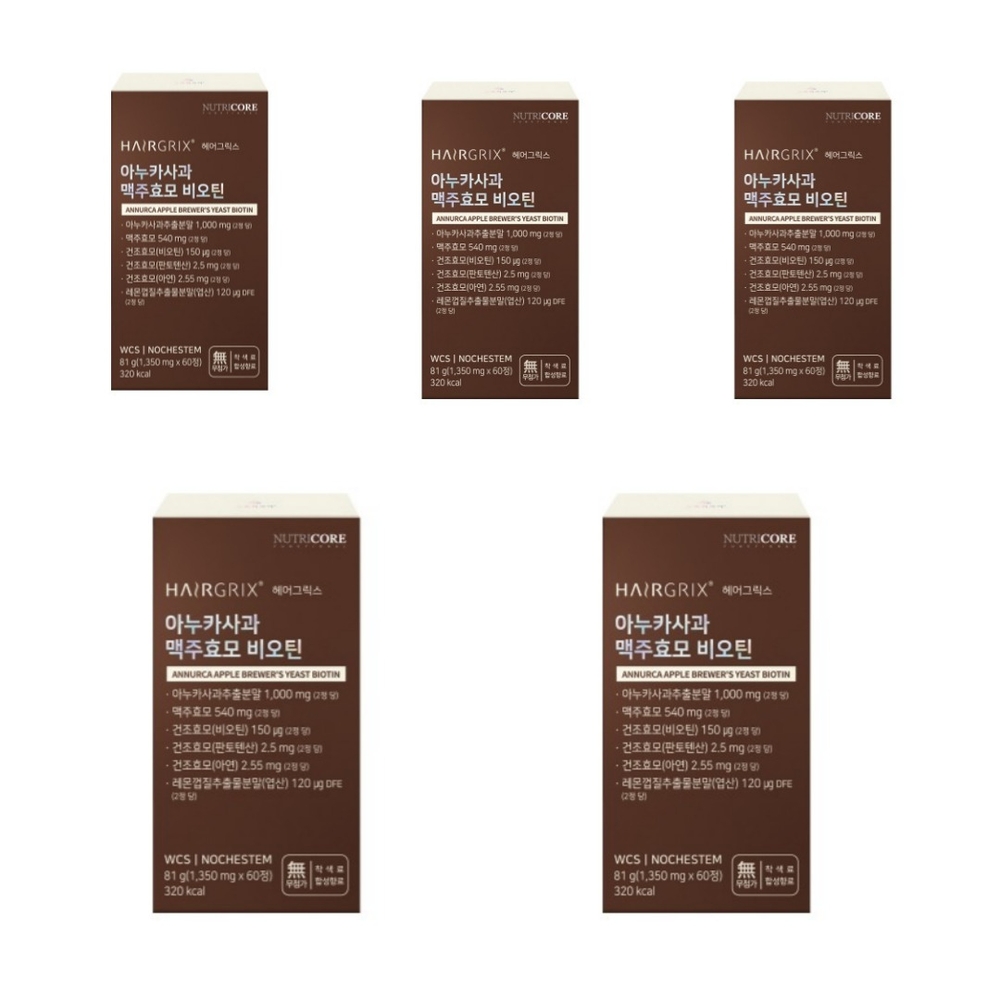 뉴트리코어 아누카 <b>사과 추출물</b> 아노카 이누카 아누키 야노카 효능 5박스