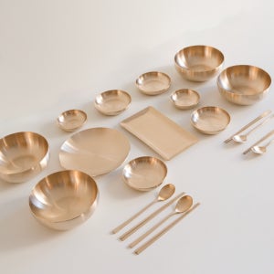 유기와 방짜유기 면기세트 4인 예단 반상기 놋그릇 유기그릇