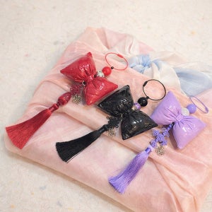 가방 장식 쿠션 리본 노리개 키링 전통 태슬