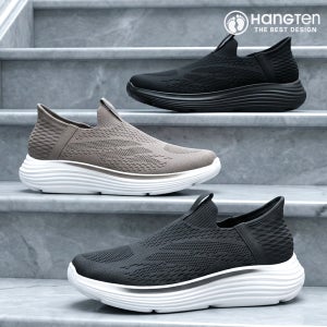 행텐 남여공용 니트 슬립온 발편한 워킹화 키높이 통기성 쿠션 손대지않고 신는 이지핏 운동화