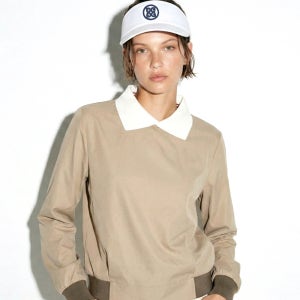 여성 골프웨어 긴팔 맨투맨 풀오버 바람막이 카라 티셔츠 라운딩룩 COLLARWIND