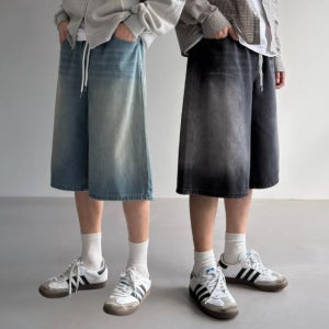 1+1 남자여름청바지 남자청반바지 흑청바지 버뮤다청반바지