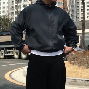 남자바람막이 후드 오버핏 자켓