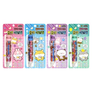 샤프식 색연필 유아미술 색칠도구 12개 유아색연필