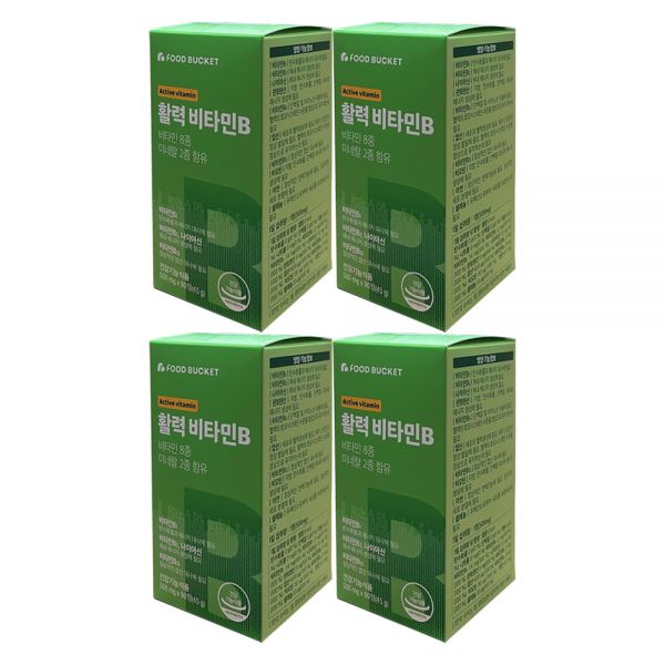 <b>푸드버킷 활성비타민B 컴플렉스</b> 500mg x 90정 4개