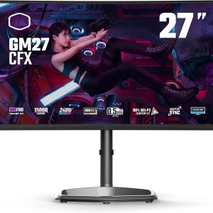 쿨러 마스터 27인치 커브드 프레임리스 240Hz FHD 1920 x 1080 데스크탑 게이밍 PC 모니터 퀀텀닷 포함 VA 8비트 GM27-CFX Curved