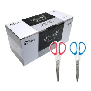 평화 양손핸들가위 안전가위 160mm 10개입 1갑