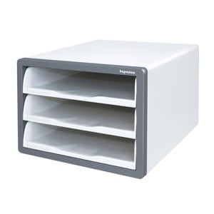 카파맥스 오픈형 서류함 3단 다크그레이 299X359X214mm 1개