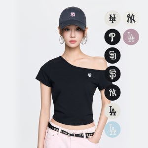 [MLB] 여성 베이직 오프숄더 반팔 티셔츠 (9 COLOR)