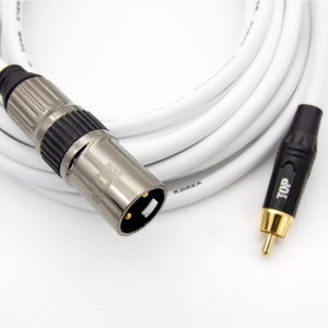 HDTOP 국산 RCA 수 TO XLR 수 케이블 화이트 15M HT-TP1162