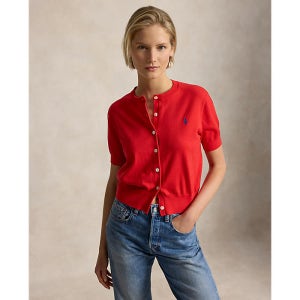 폴로 랄프 로렌 여성 코튼 블렌드 숏 슬리브 카디건(WMPOSWENDW20597600)