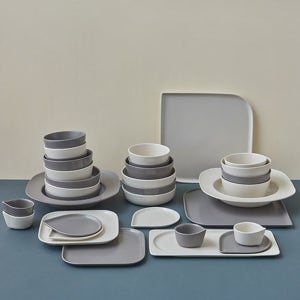 6인 국산 도자기 식기세트 신혼그릇 접시 혼수 31종, 잿빛+모래빛, 1세트